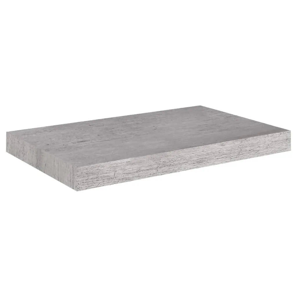 Floating Wall Shelf Concrete Gray 19.7x9.1x1.5 Inches MDF Modern Decor