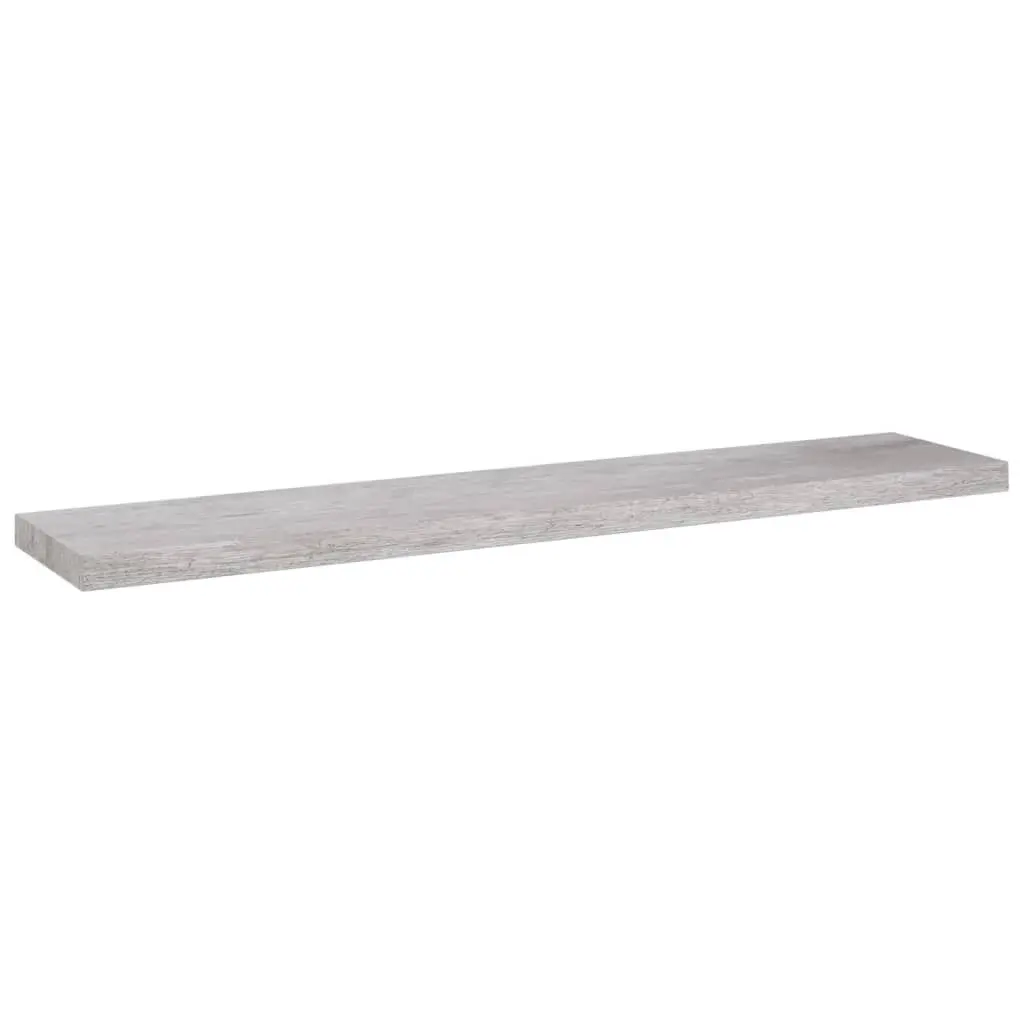 Floating Wall Shelf Concrete Gray 47.2x9.3x1.5 Inches MDF Modern Shelving