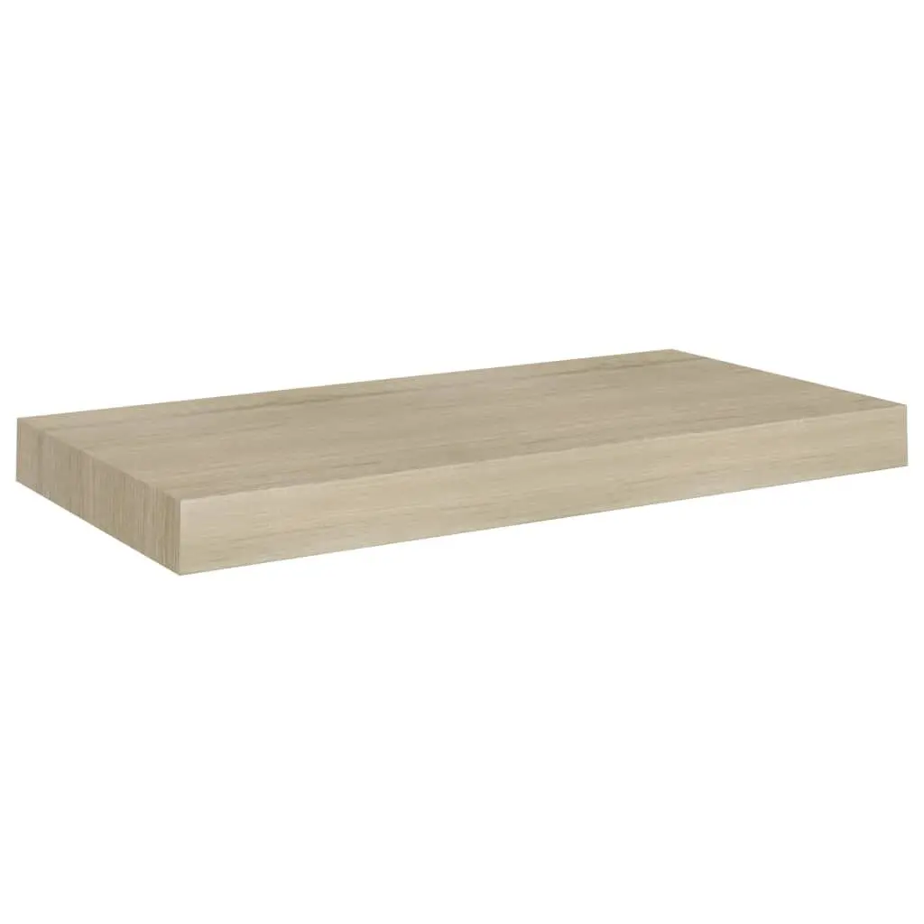 Floating Wall Shelf Oak 19.7x9.1x1.5 Inches MDF Modern Shelving