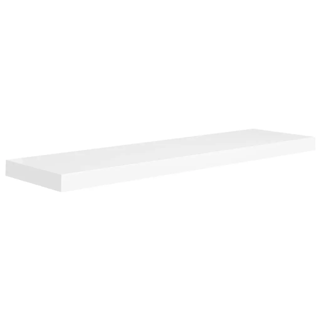 Floating Wall Shelf White 35.4x9.3x1.5 Inches MDF Minimalist Decor