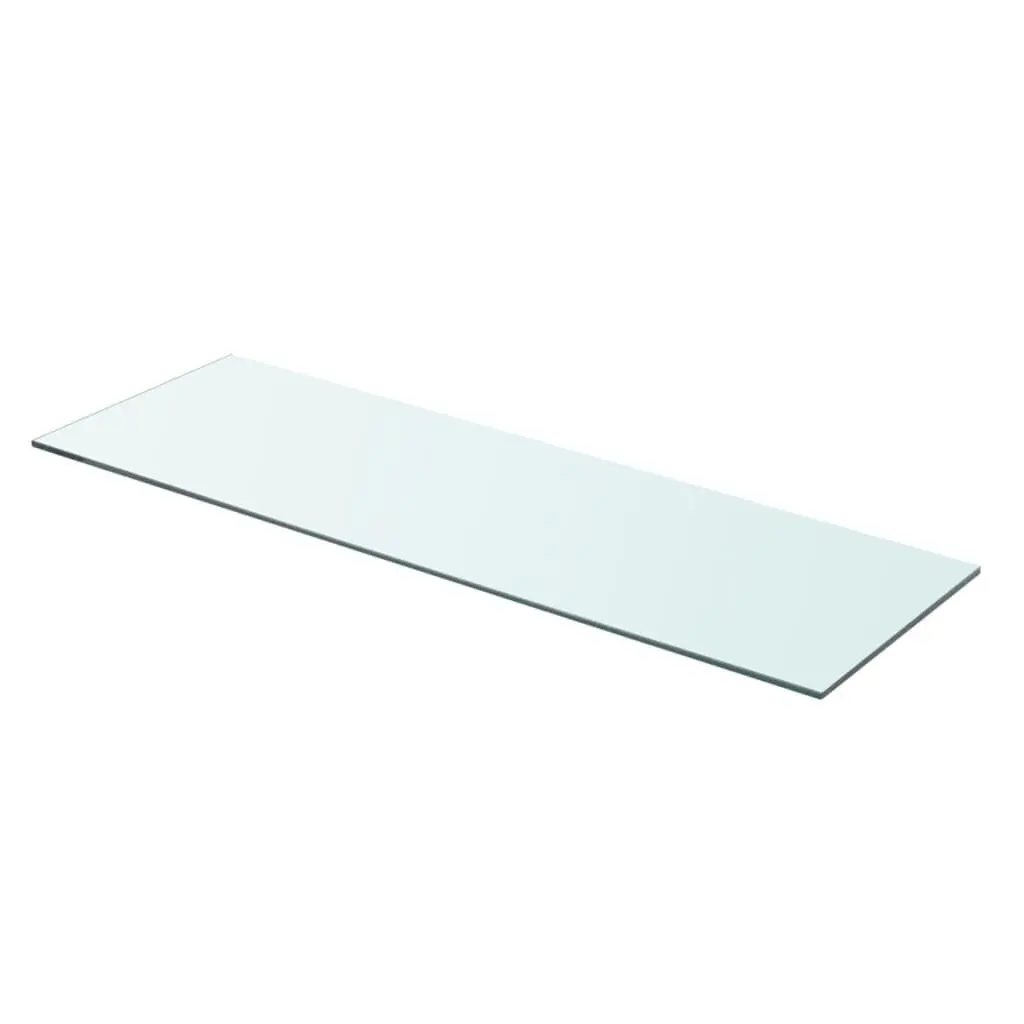 Shelf Panel Glass Clear 31.5x9.8 Inches Wall Mounted Display Shelf