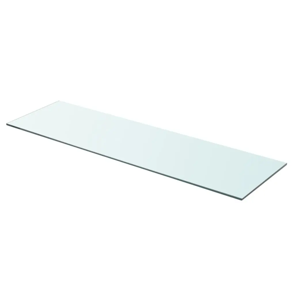 Shelf Panel Glass Clear 35.4x9.8 Inches Wall Mounted Display Shelf