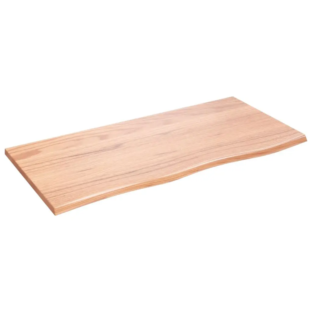 Wall Shelf Light Brown 39.4x19.7x0.8 Treated Solid Wood Oak Floating Shelf