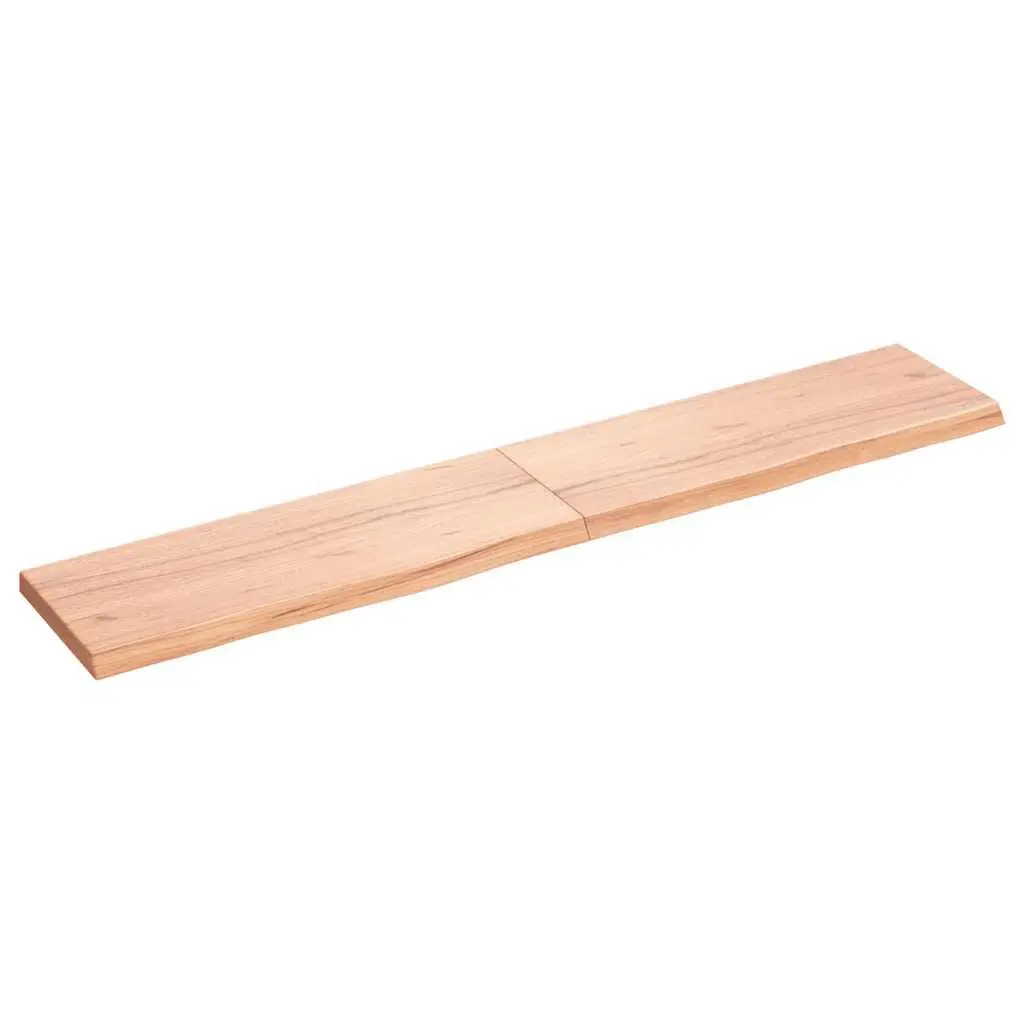 Wall Shelf Light Brown 63x11.8x0.8-1.6 Inches Treated Solid Wood Oak