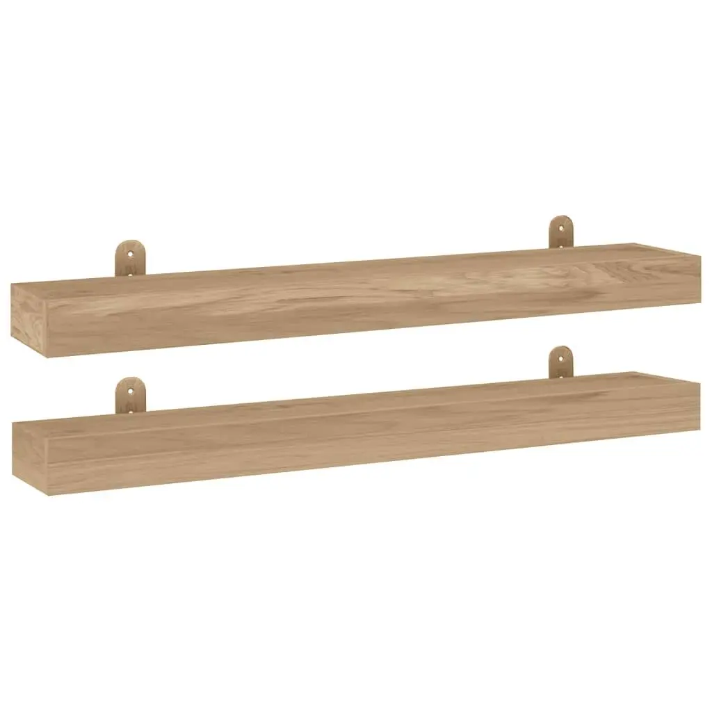 Wall Shelves 2 pcs 35.4x5.9x1.6 Inches Solid Wood Teak Floating Shelves