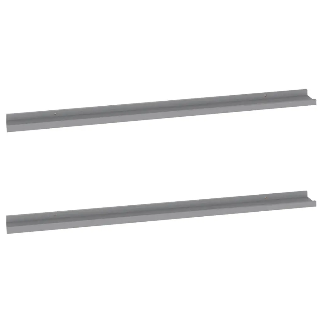 Wall Shelves 2 pcs Gray 45.3x3.5x1.2 Inch Long Floating Shelves