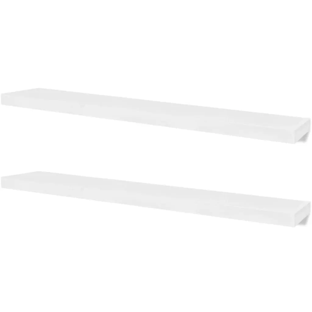 Wall Shelves 4 pcs White 47.2 Inches Floating Shelves