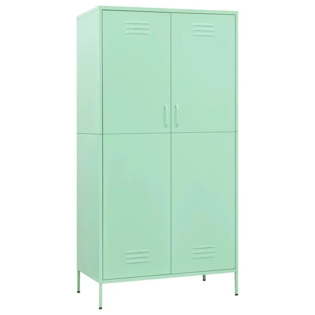 Wardrobe Mint 35.4x19.7x70.9 Inch Steel Closet Storage Cabinet