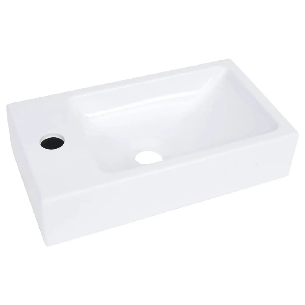 Wash Basin 15.7x8.7x3.5 SMC White Bathroom Sink