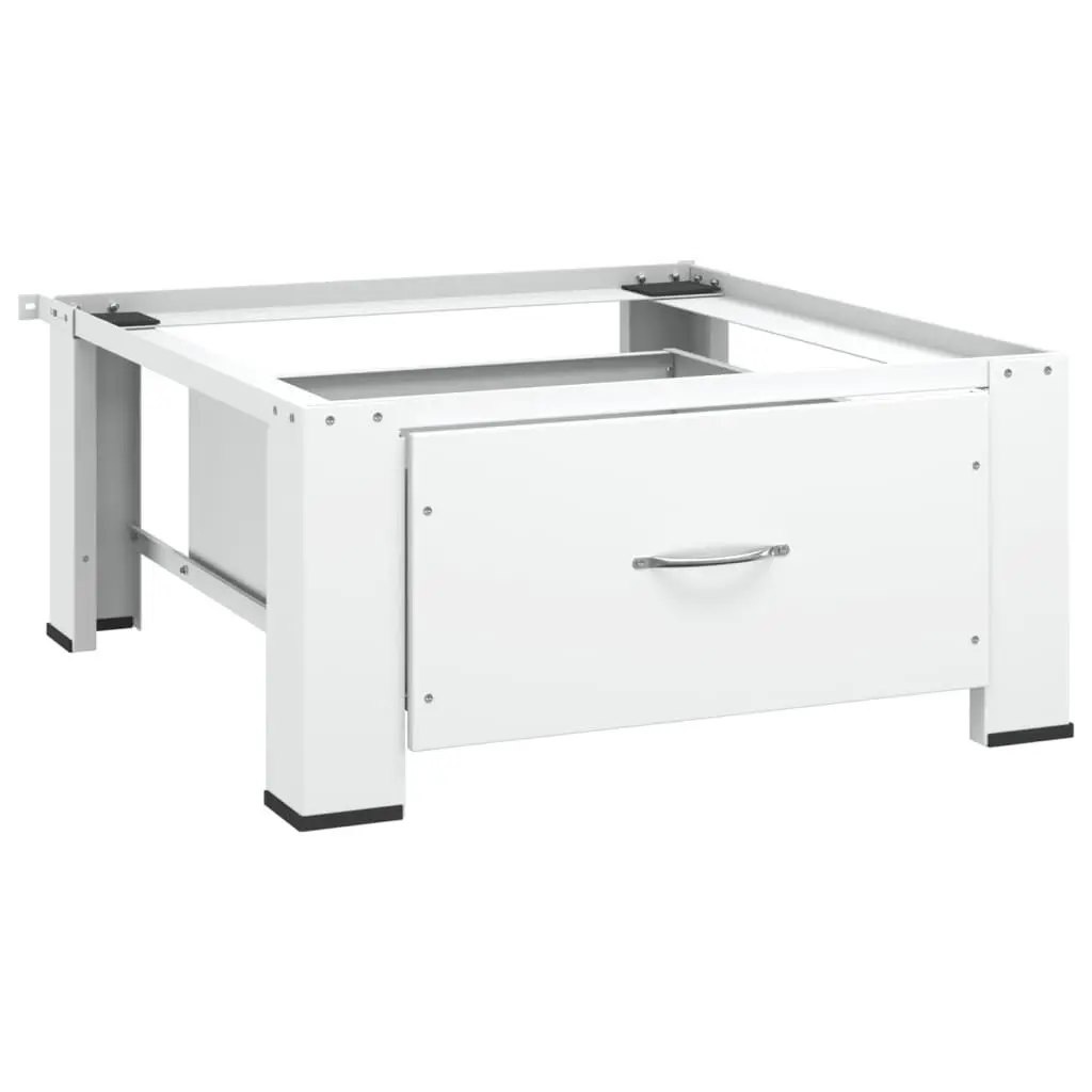 White Washing Machine Pedestal Storage Drawer - Space Saving Design