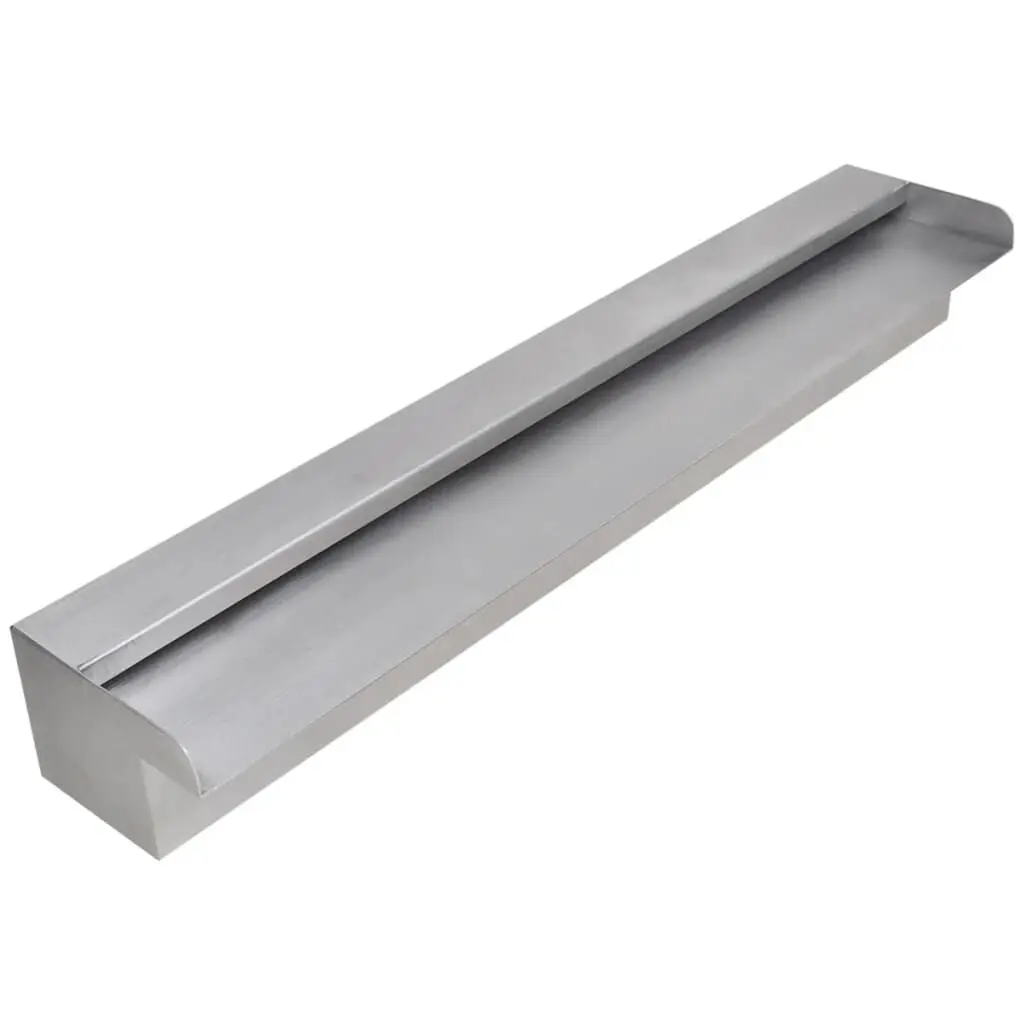 Rectangular Waterfall Pool Fountain Stainless Steel 23.6 Inch Outdoor Decor