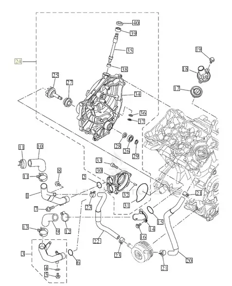 Yamaha Vattenpump MT-07 / FZ-07 / Tenere 700 / XSR 700