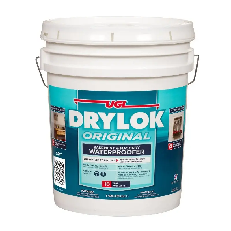 Drylok 27615 Masonry Waterproofer, Pewter, Liquid, 5 gal, Pail