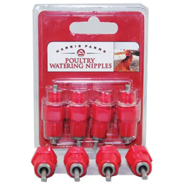 Harris Farms 1000311 Poultry Watering Nipples Plastic Chicken Coops