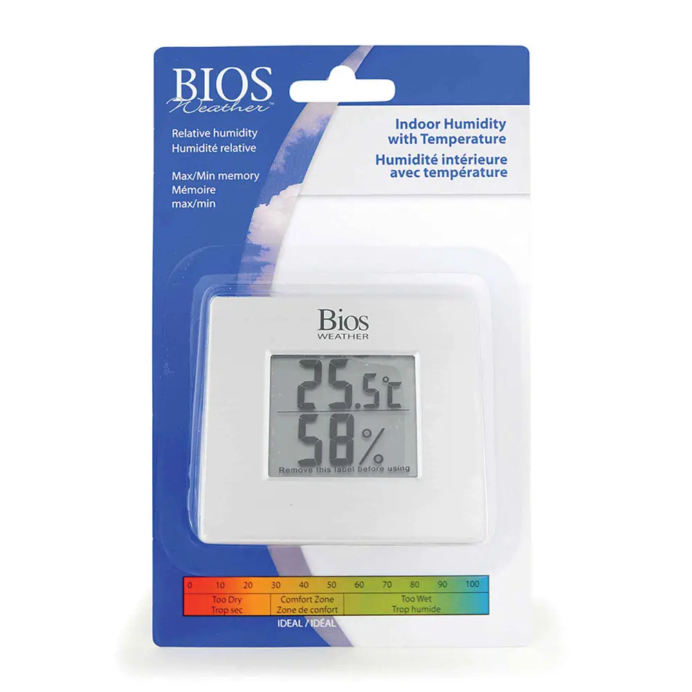 Indoor Hygrometer and Thermometer, Chalk