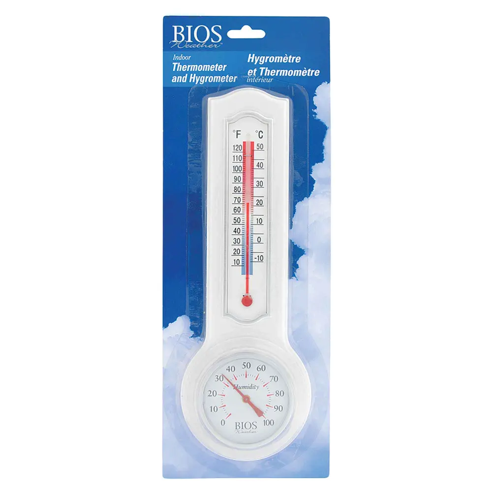 Indoor Thermometer and Hygrometer, Ivory
