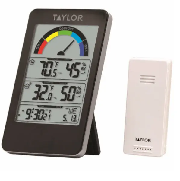 Taylor 1752 Digital Weather Station Black Accurate Home Weather Monitoring