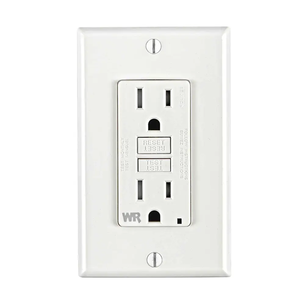 Weather / Tamper-Resistant GFCI Receptacle de 15 / 125 V, Chalk