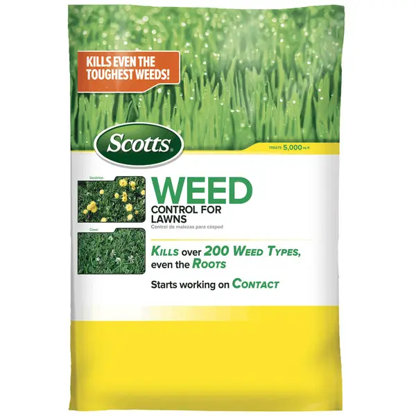 Scotts Weed Control Lawns 5000 Sq Ft Coverage Prevents Crabgrass and Dandelions