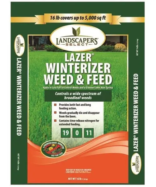 Landscaper Select 902732 Lazer Winterizer Weed & Feed 19-0-11 5000 Sq Ft Lawn Care Landscapers Select