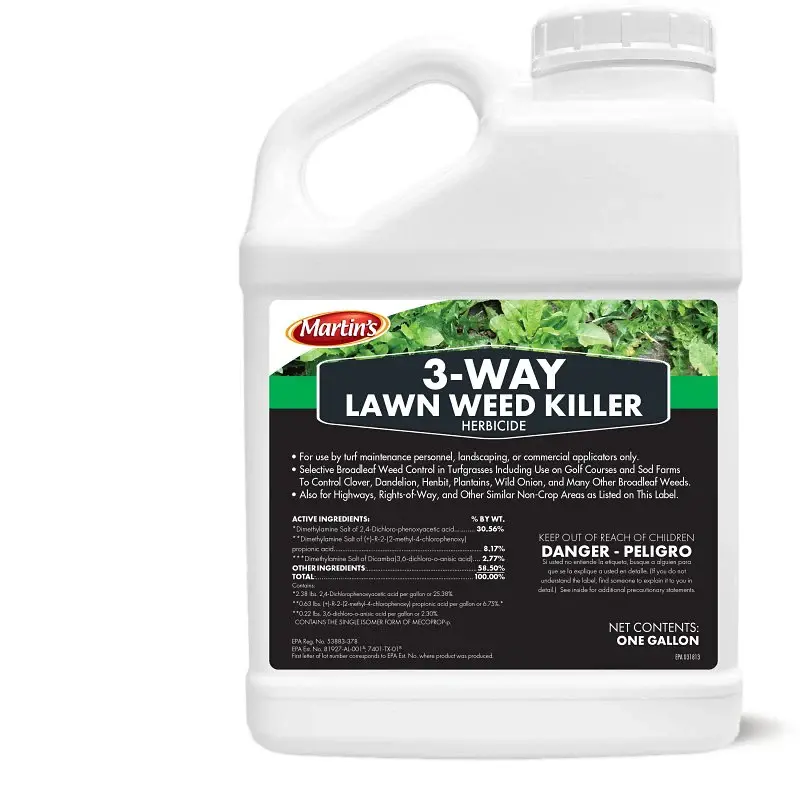 Martin's 82210022 3-Way Weed Killer, Liquid, Spray Application, 1 gal, Bottle Sprayer