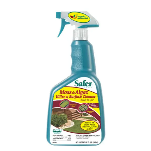 Safer 5325 Moss & Algae Killer & Surface Cleaner Ready To Use 32 Oz