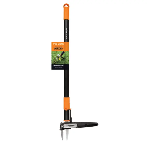 Fiskars 78806935C Triple Claw Weeder 39 Inch Steel Garden Tool Black