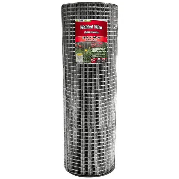 YardGard 309214A Galvanized Welded Wire Fence 14-Gauge 1"x1" Mesh 48" x 100'