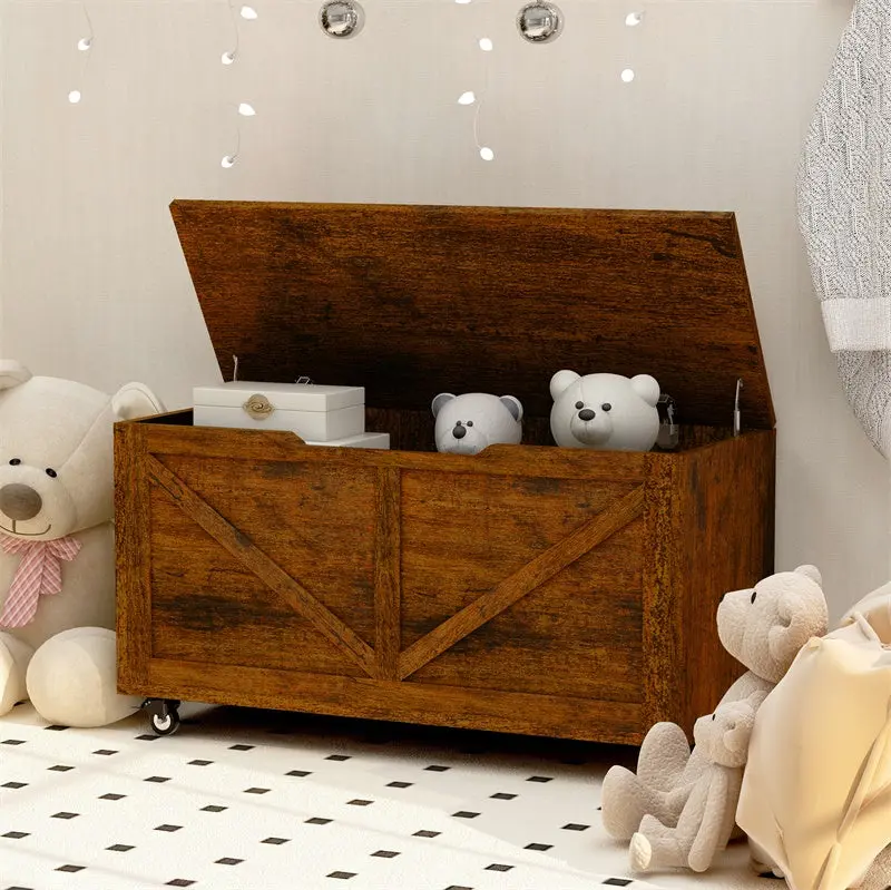 Storage Chest On Wheels Brakes Sturdy Storage Bench Home Organization rnb