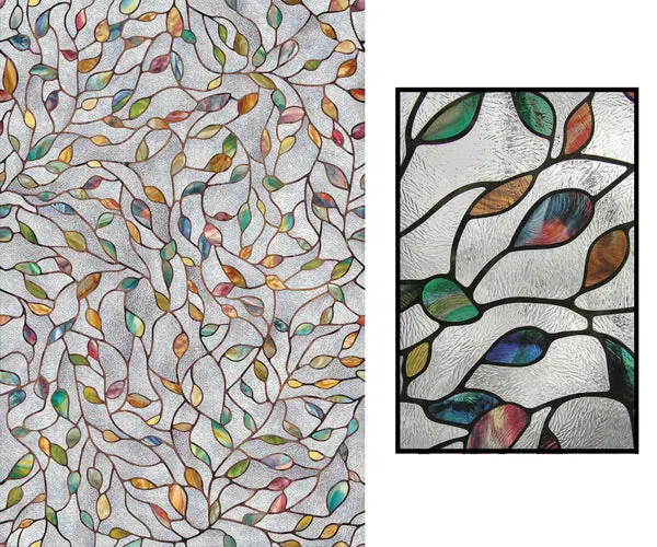 Artscape 02-3021 New Leaf Design Window Film 24 x 36 Inches Privacy
