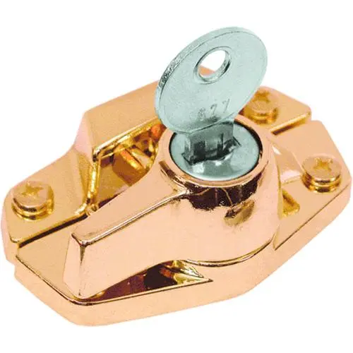 Prime Line U 9927 Window Sash Lock Keyed Brass Secure Locking Mechanism