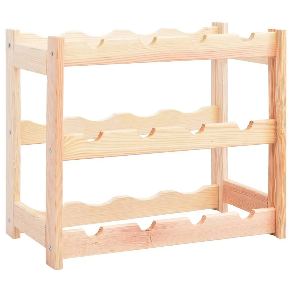 Pinewood Wine Rack 12 Bottles - Elegant Storage Solution
