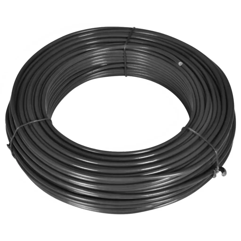 Fence Line Wire 262.5 Feet 0.08/0.12 Inches Steel Gray Garden Fencing