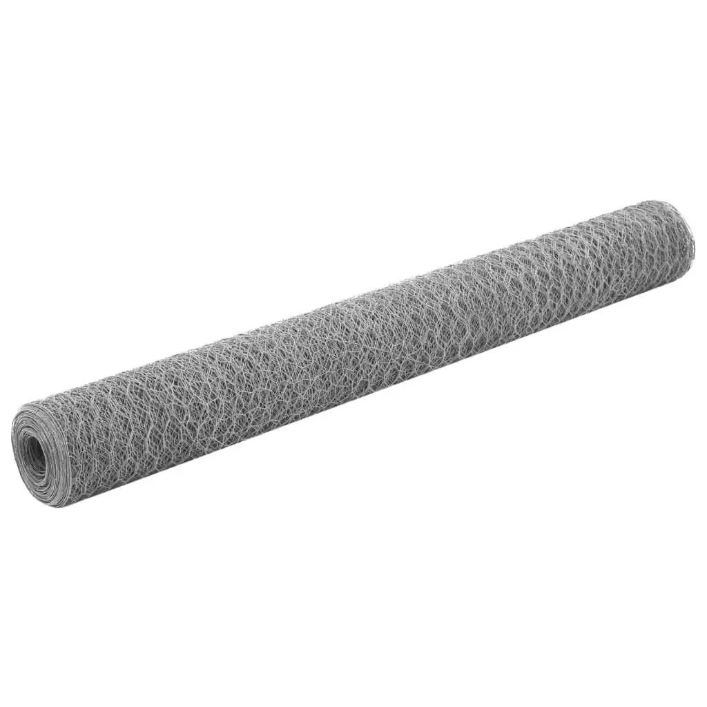 Stylishken Wire Fence Galvanized Steel 82x3.9 Feet Silver Outdoor Barrier