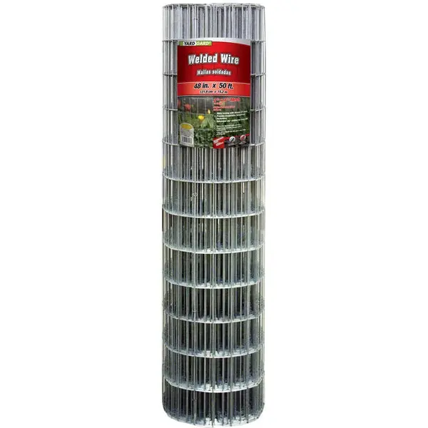 YardGard 308302B Galvanized Welded Wire Fence 14-Gauge 4"x2" Mesh 48"x50' Secure Enclosures