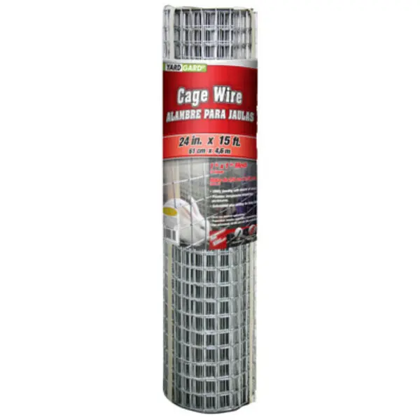 YardGard 309311A Galvanized Cage Wire Fence 16-Gauge 24 x 15 Feet Garden and Animal Enclosures