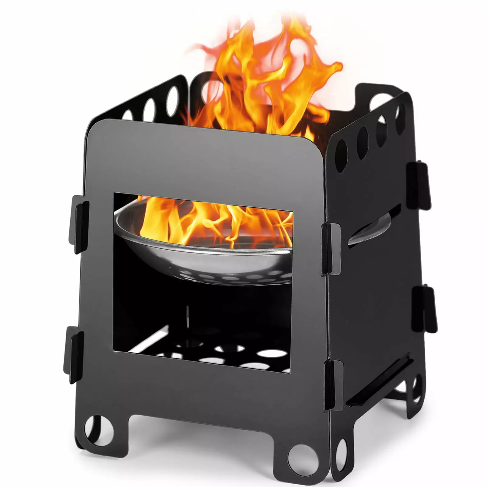 Outoloxit Wood Burning BBQ Grill Pan Tray Outdoor Camping Fire Picnic Hiking Summer Savings