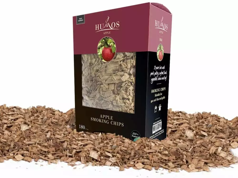 Humos Apple Smoking Wood Chips BBQ Smoker Kamado Gas Charcoal Electric Grill