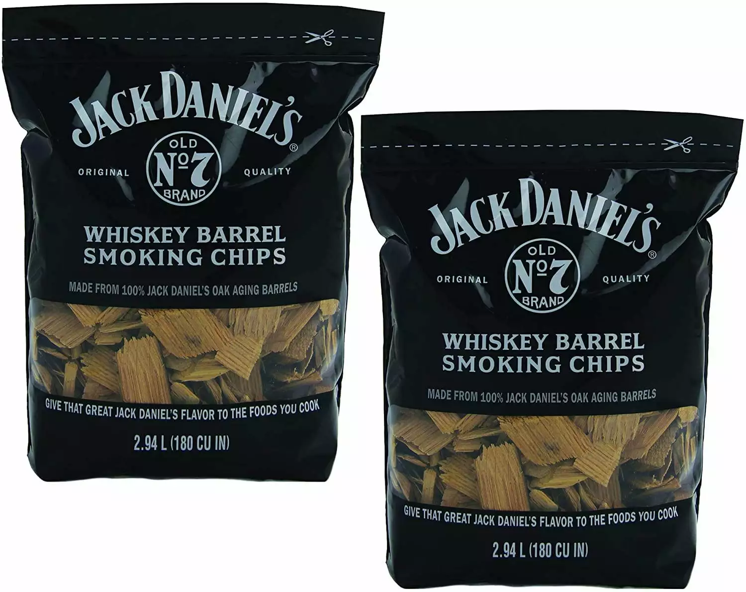 Jack Daniels 01749 Wood BBQ Smoking Chips 2-Pack - Premium Wood Chips Grilling and Smoking