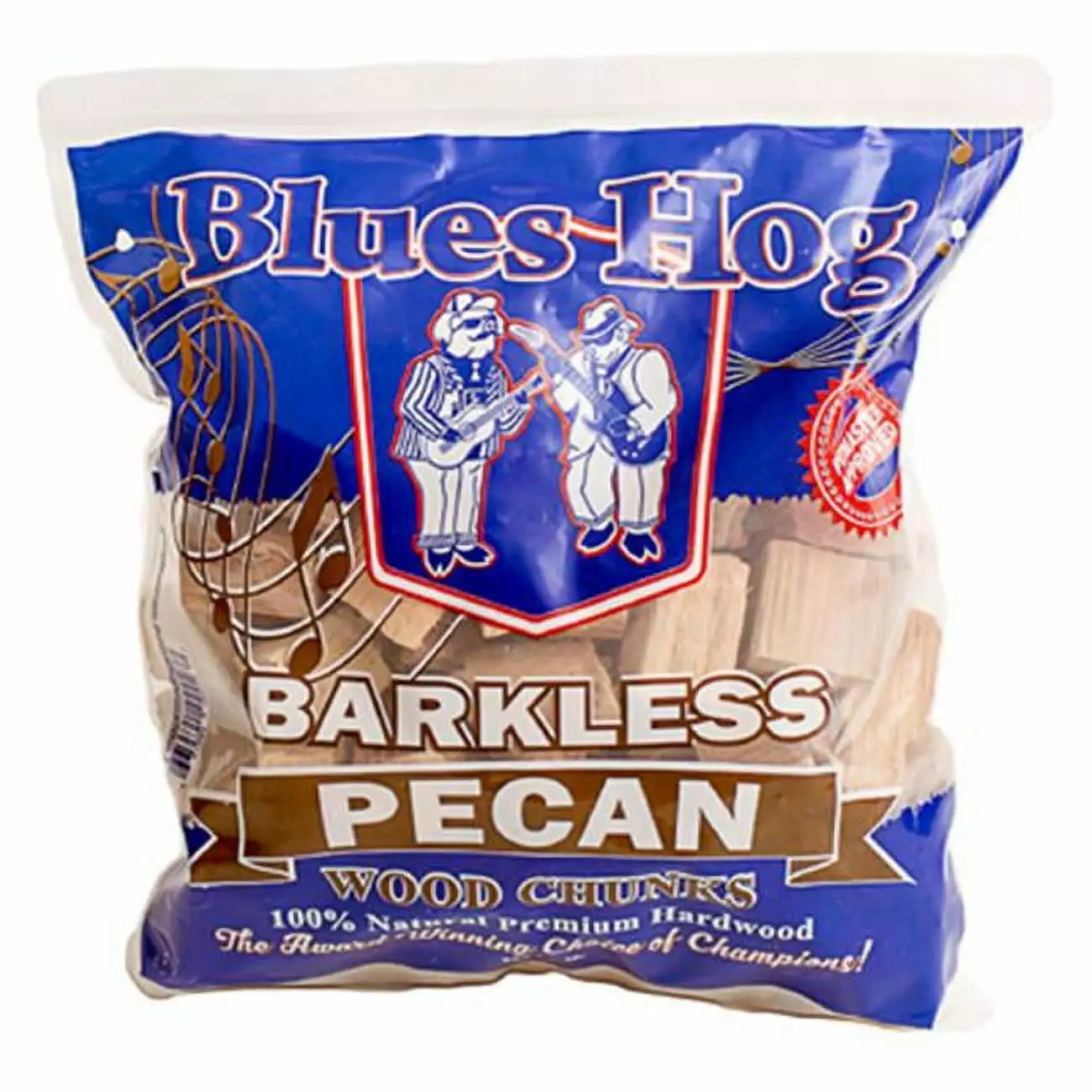 Gateway BBQ Store Blues Hog 300 CUIN Barkless Pecan Wood Chunks - Premium Wood Chunks Smoking and Grilling 1