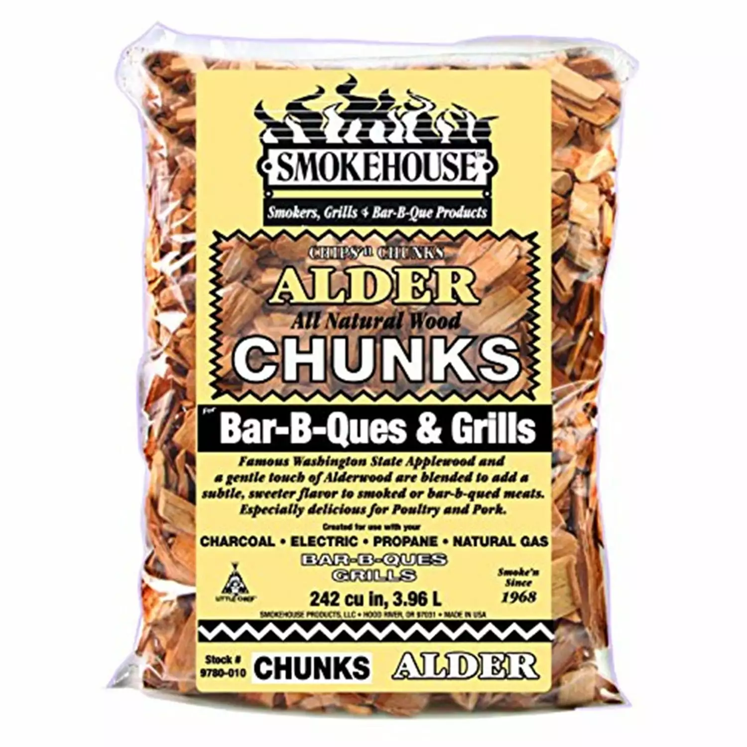 Smokehoutilize All Natural Alder Wood Chunks 242 cu Grilling