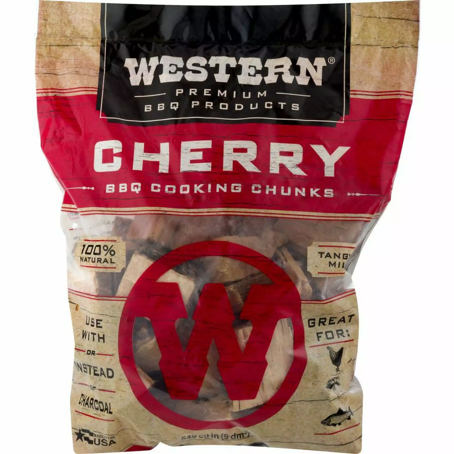 Western Luxury BBQ Products Cherry BBQ Cooking Chunks 549 Cu 1