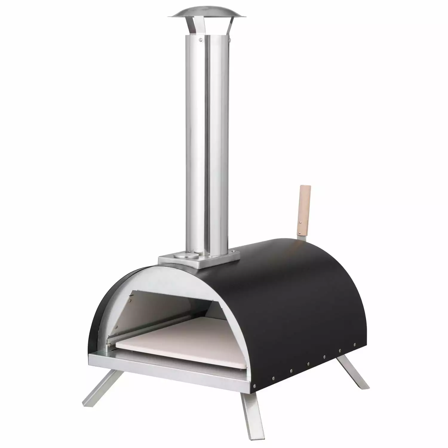 WPPO WKE-01-BLK Le Peppe Travel-friendly Wood Fired Pizza Oven Black
