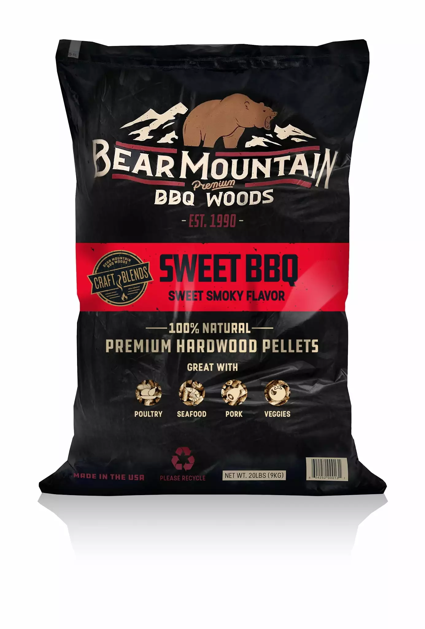 Bear Mountain BBQ Sweet BBQ Craft Blends BBQ Pellets Smoking