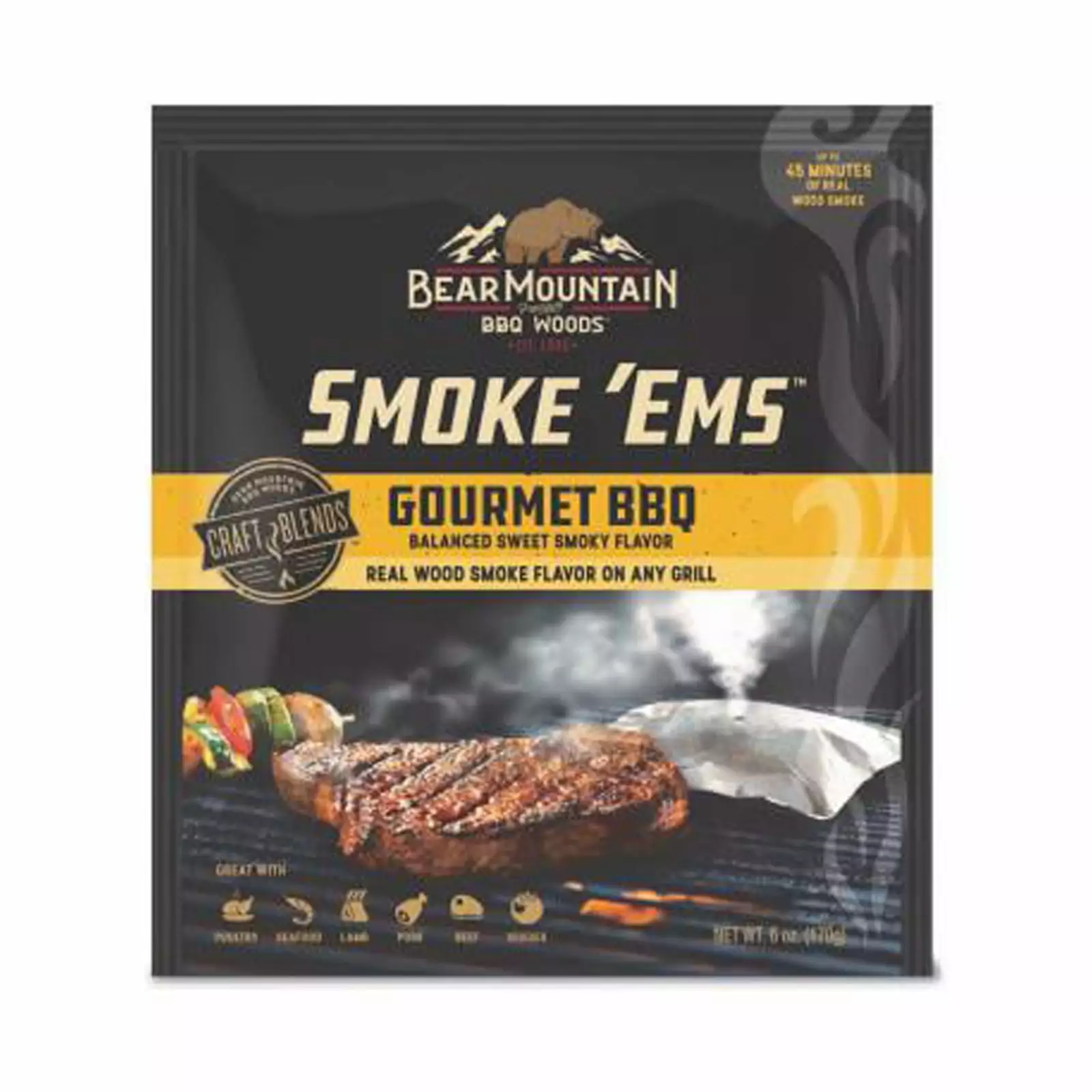 Bear Mountain FP00 BBQ Smoke 'Ems Gourmet BBQ Wood Pellets 1