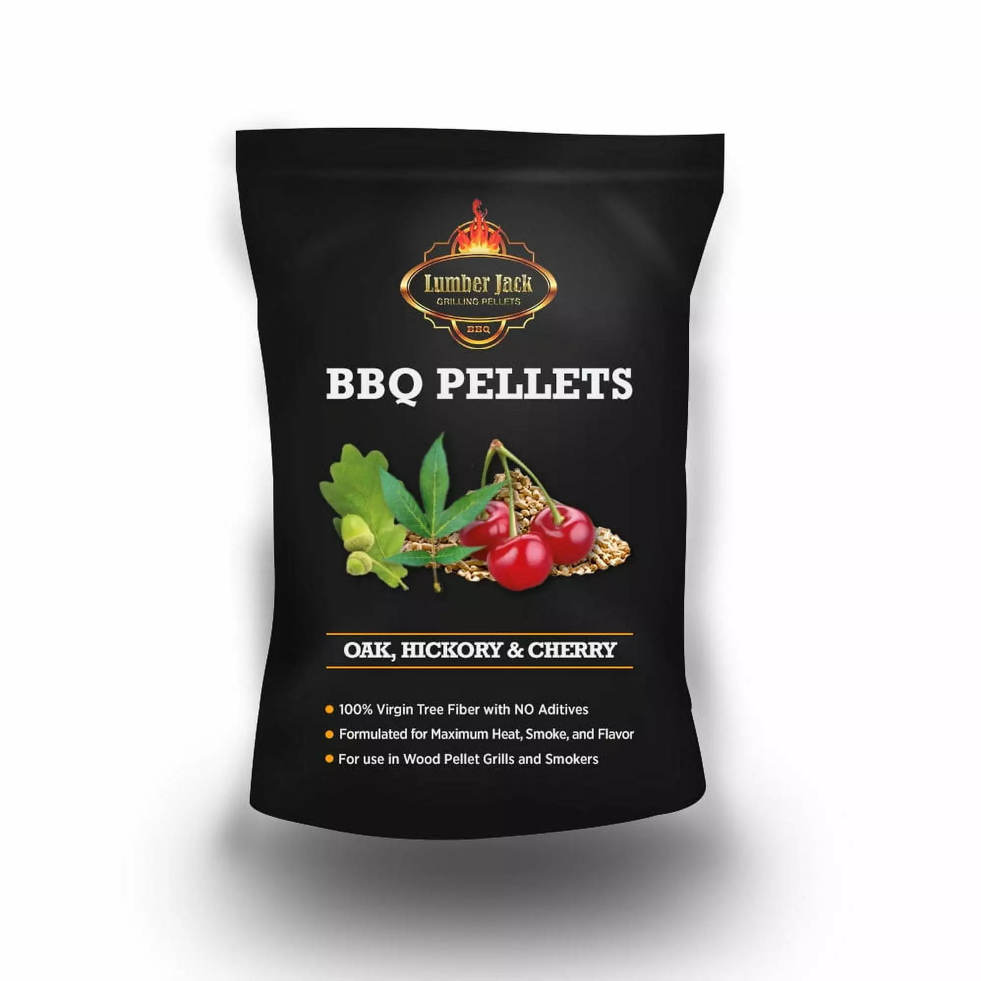 Lumber Jack Oak-Hickory-Cherry Supreme Blend BBQ Grilling Pellets - Premium Hardwood Pellets Smokers and Grills 10