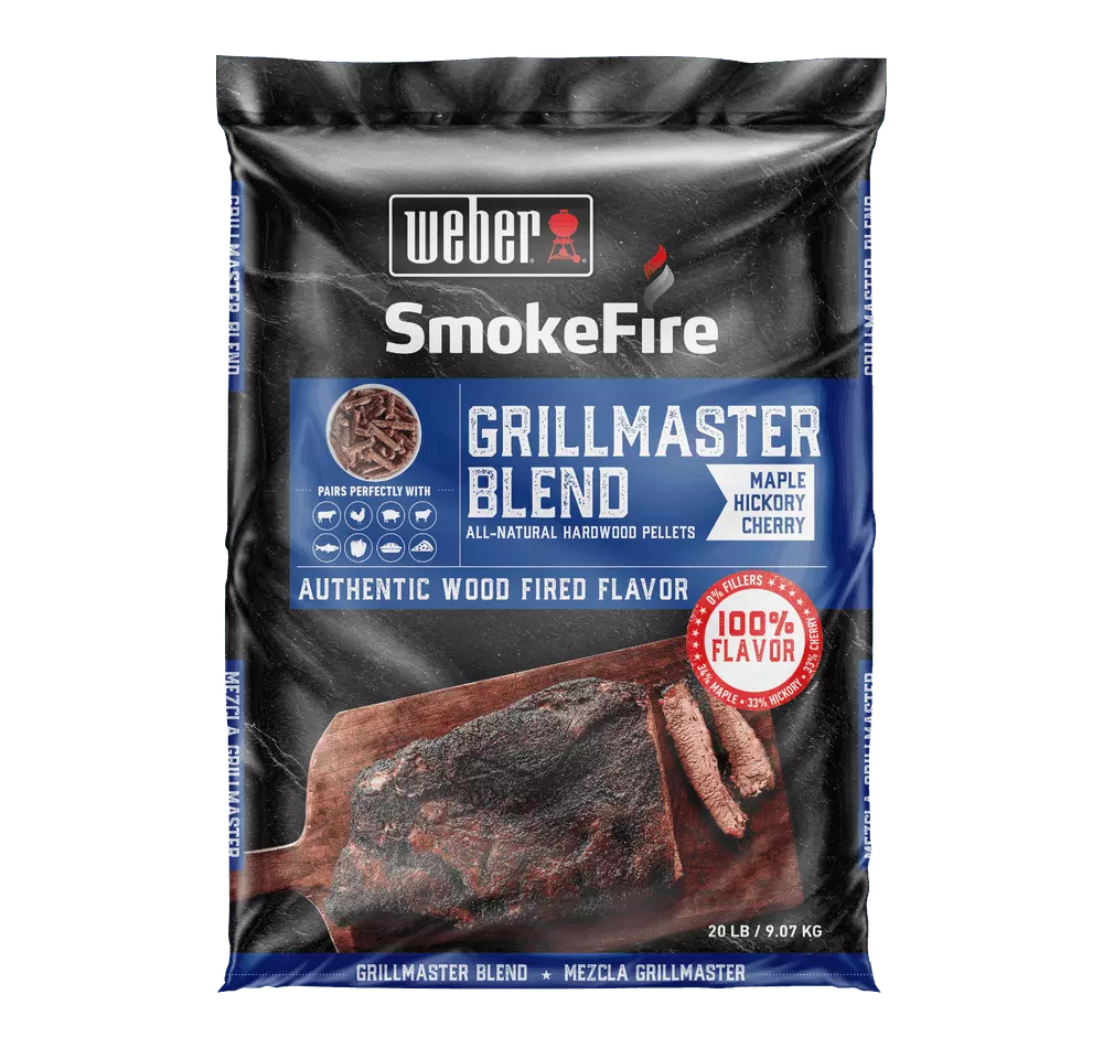 Weber SmokeFire Grill Master Blend Hardwood Pellets All Natural 20 lb Grilling 1