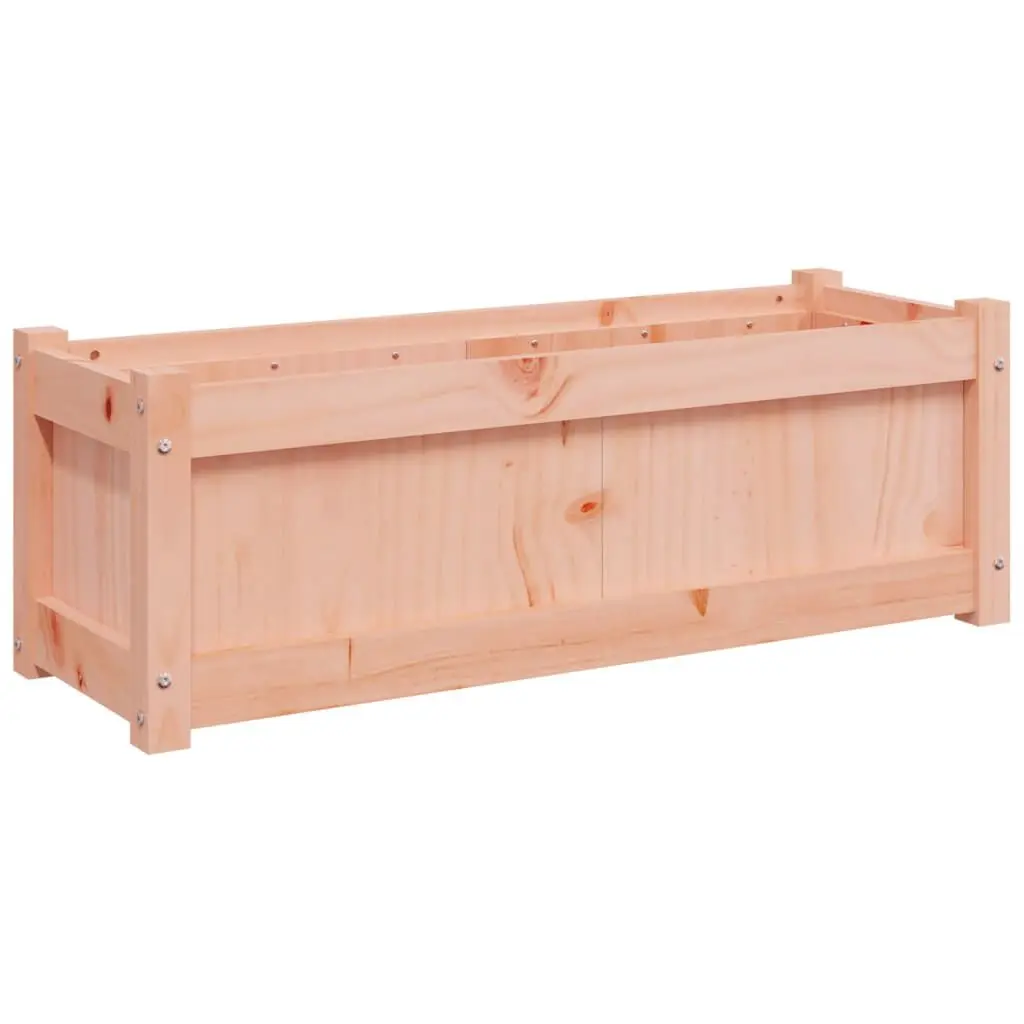 35.4 Inch Garden Planter Solid Wood Douglas Rectangular Outdoor Flower Box