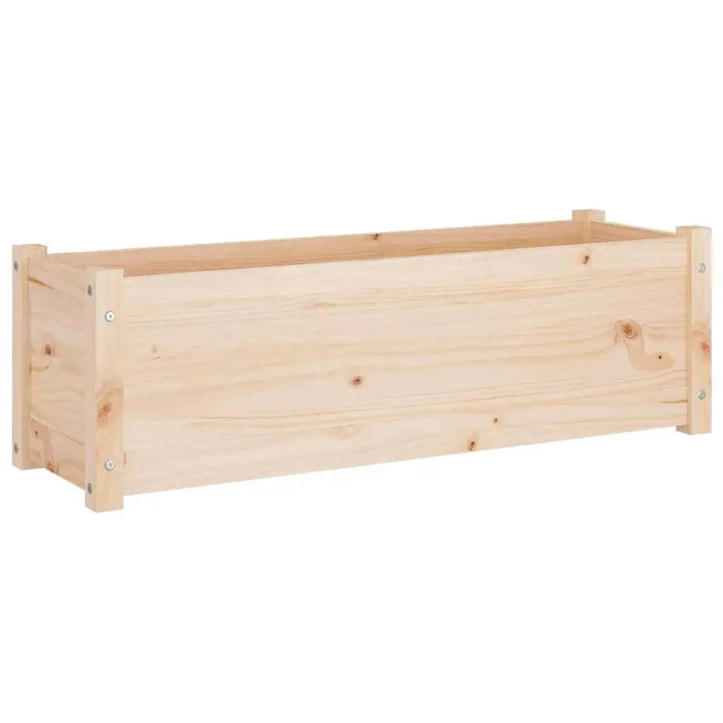 Garden Planter 39.4x12.2x12.2 Inches Solid Wood Pine Flower Box