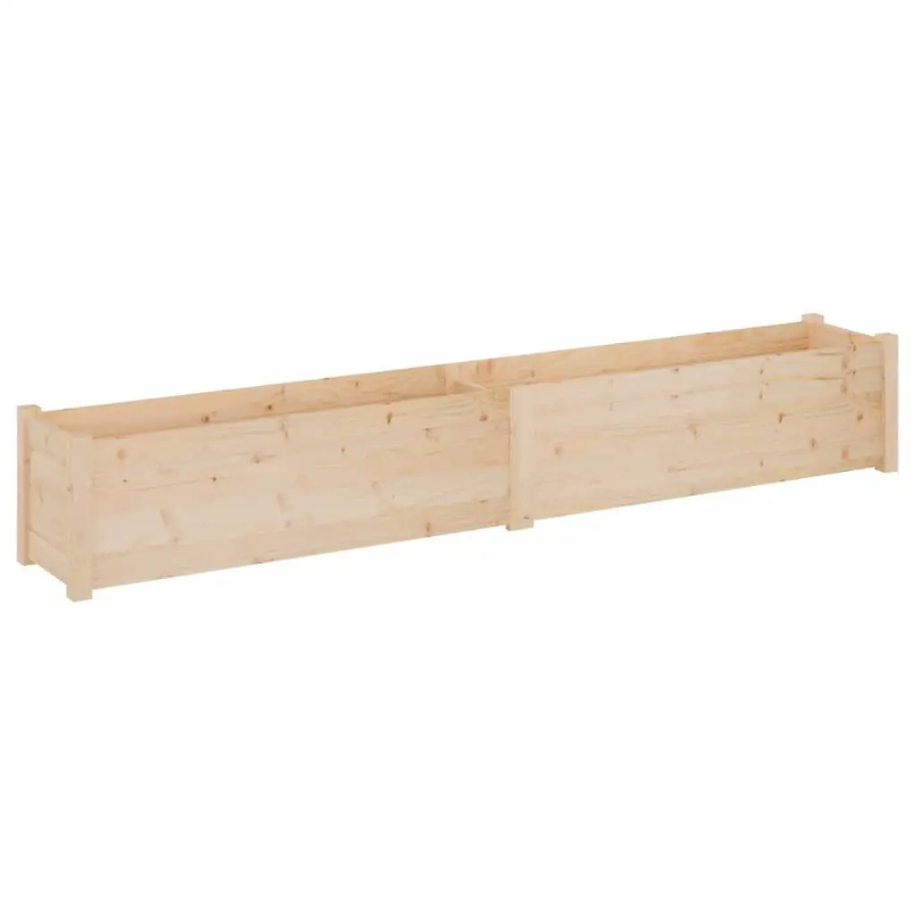 Garden Planter 78.7x12.2x12.2 Inches Solid Wood Pine Extra Long Flower Box
